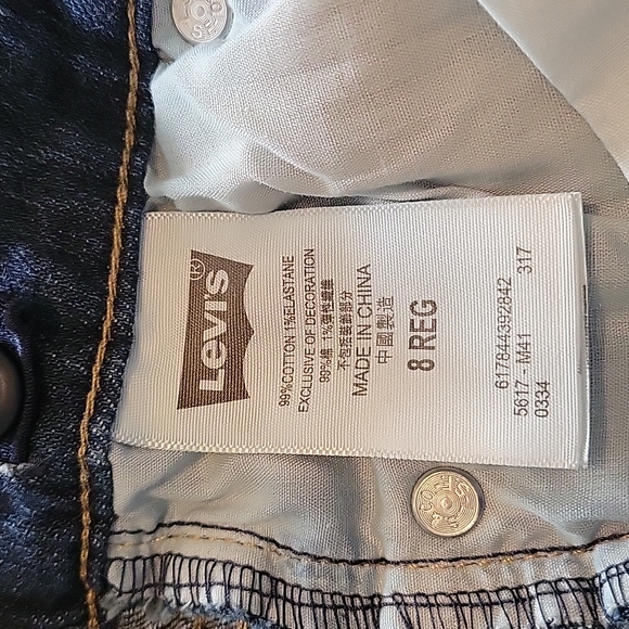 Levi's 711 Skinny Jeans, kids size 8 Reg - Picture 6 of 6
